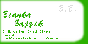 bianka bajzik business card